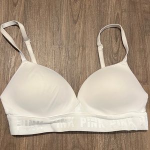 PINK worn once t shirt push up bra